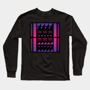 “Dimensional Angles (2)” - V.2 Purple - (Geometric Art) (Dimensions) - Doc Labs Long Sleeve T-Shirt